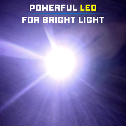 Powerful LED for bright light.