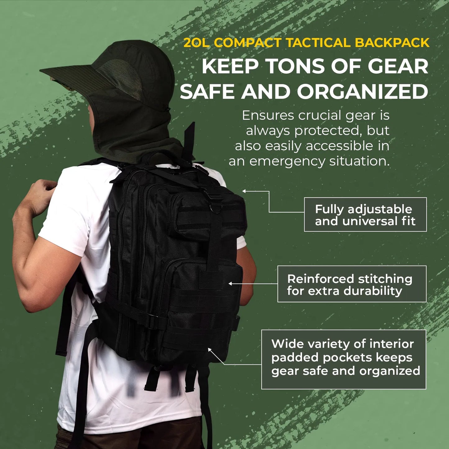 20L Compact Tactical Backpack