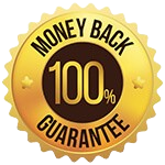 100% money back guarantee badge